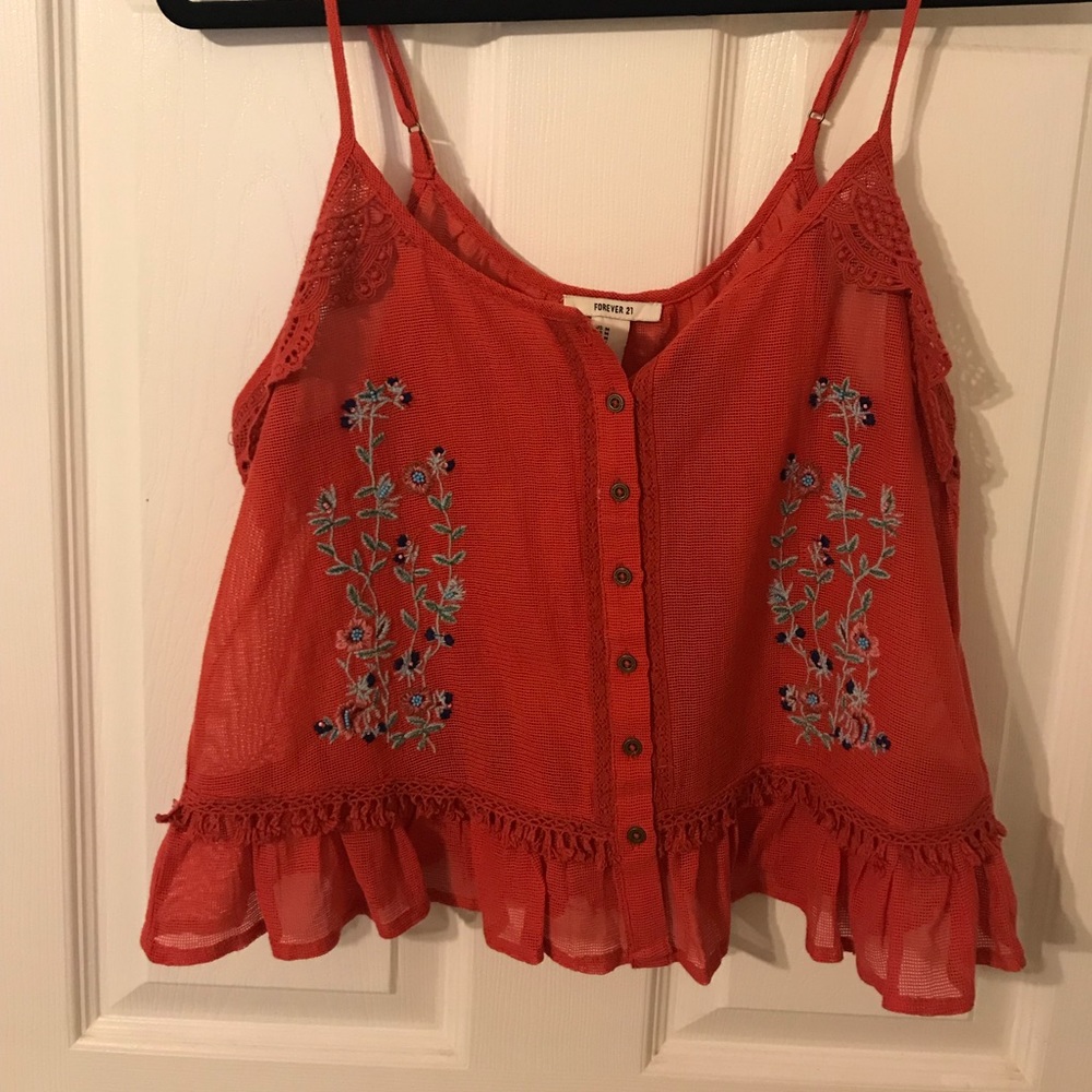 New! Burnt orange crop top